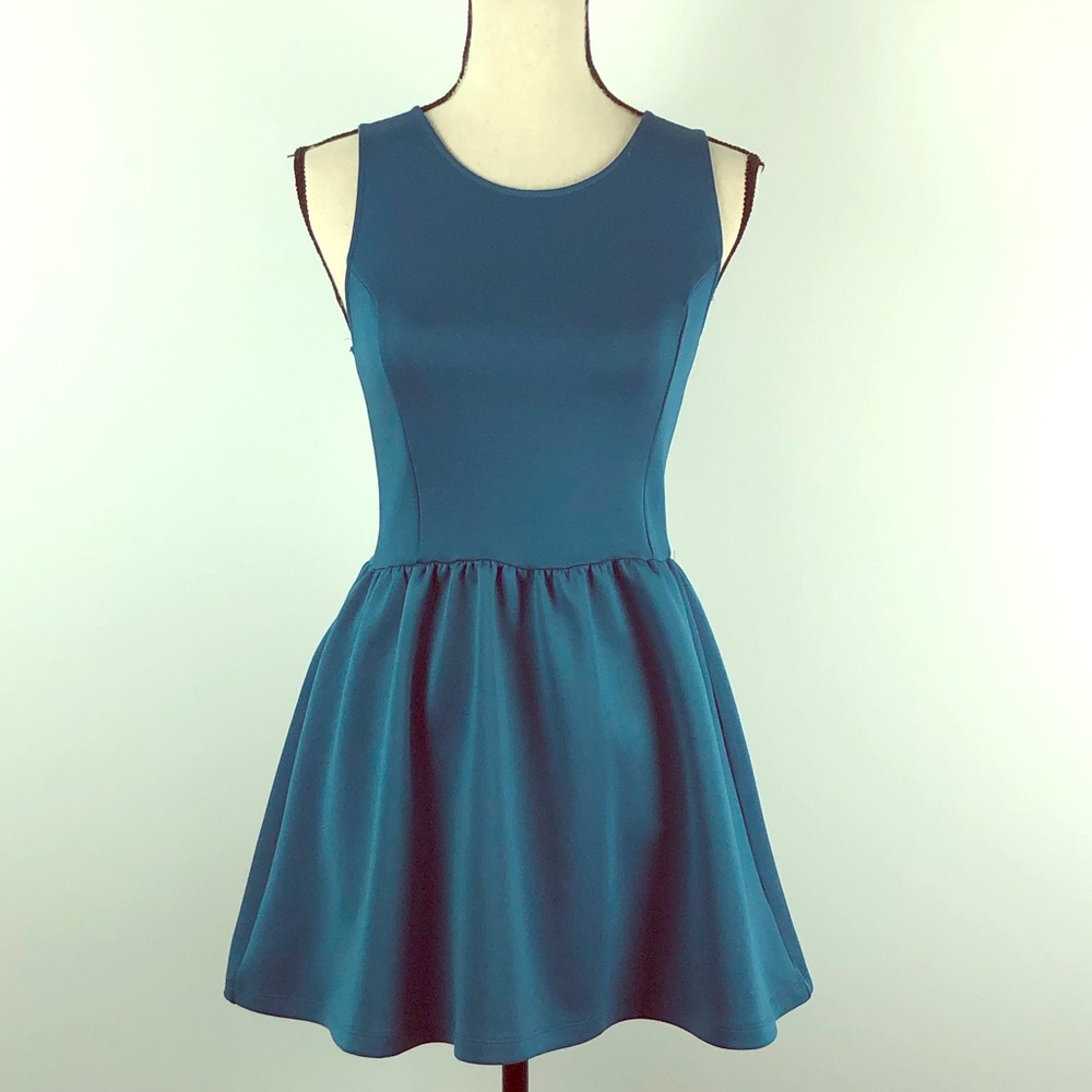 Fit and Flare Dress in Turquoise